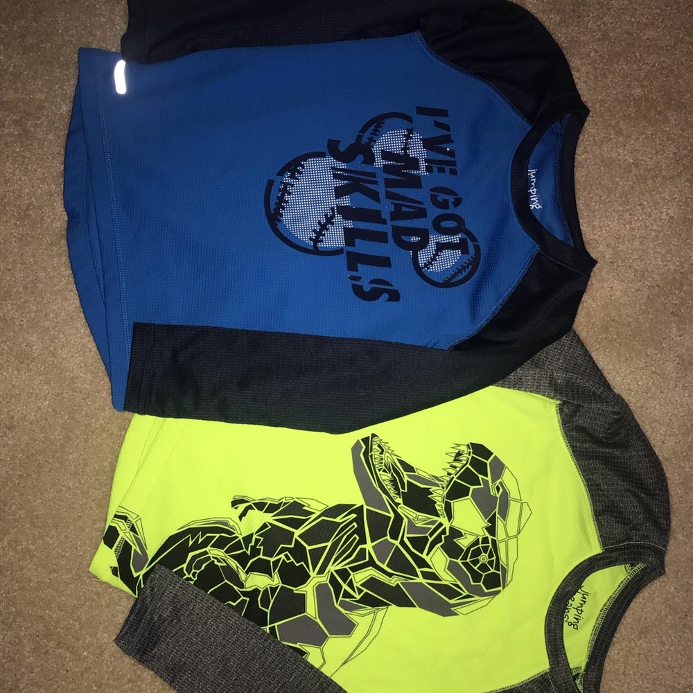 2 boys long sleeved size 7 shirts